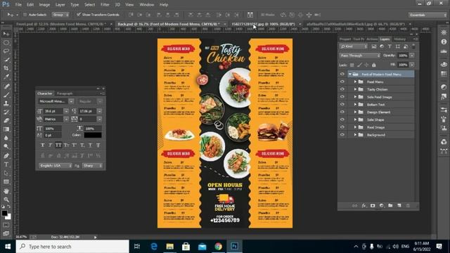 Photoshop Tutorial|| Modern Restaurant Food Menu Card Design Design in Photoshop ||Free PSD Downloa смотреть онлайн