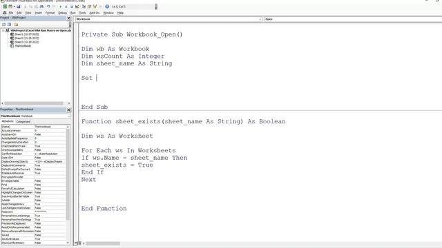 Excel VBA Run Code When Workbook Opened смотреть онлайн