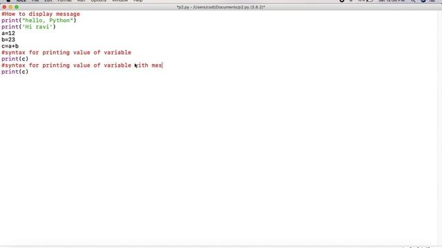 Python first program with basic syntax rules, Python tutorial- 2 смотреть онлайн