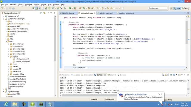 How to Create Custom Dialog In Android смотреть онлайн