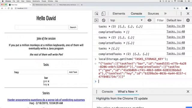 React Hooks Tutorial 15/46: Local Storage for Tasks смотреть онлайн