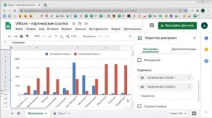Как создать диаграмму в Google таблице