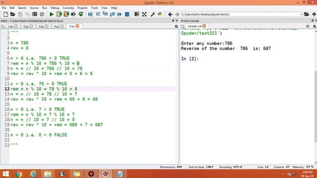 Loops in Python : Part 4 : Reverse of the Number using WHILE LOOP смотреть онлайн