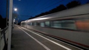 «Скорость 200 км/ч»: электровоз ЭП20-016 со скоростным поездом «НЕВСКИЙ ЭКСПРЕСС». Трубниково