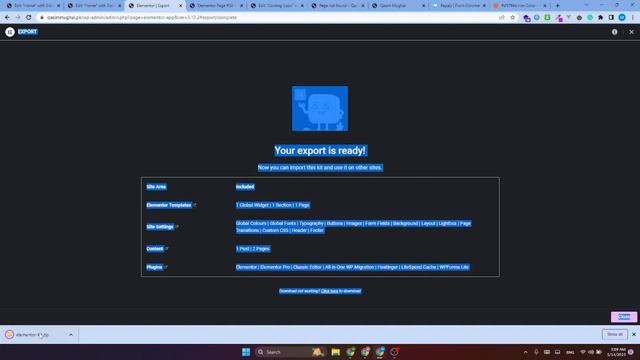 How to Import and Export Elementor Websites | Import Export template kit смотреть онлайн
