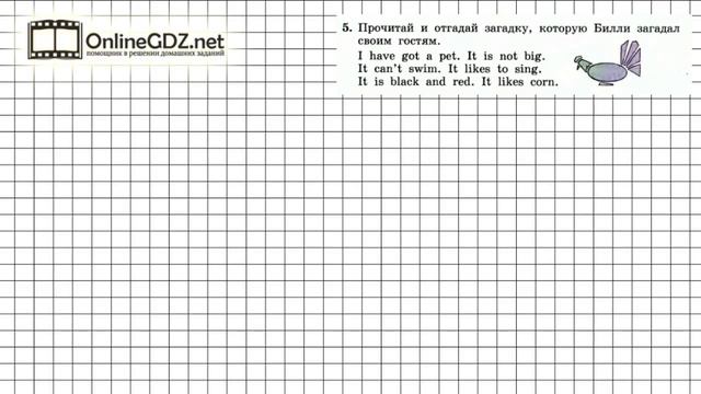 Unit 1 Lesson 7 Задание №5 - Английский язык "Enjoy English" 3 класс (Биболетова) смотреть онлайн