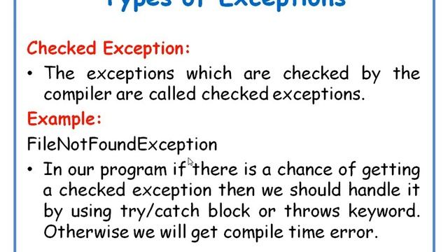 Exception and Types of Exceptions in JAVA||JAVA in Telugu Lecture-54 смотреть онлайн