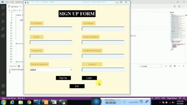(Part-4) - Login sigup system project in python смотреть онлайн