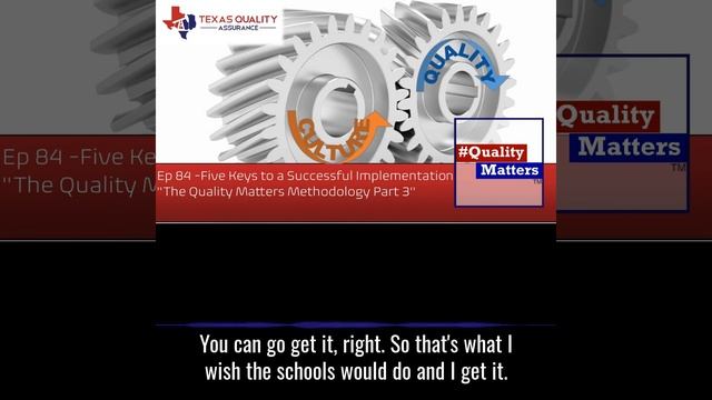 Ep 84 - Five Keys to a Successful Implementation ”The Quality Matters Methodology Part 3” смотреть онлайн