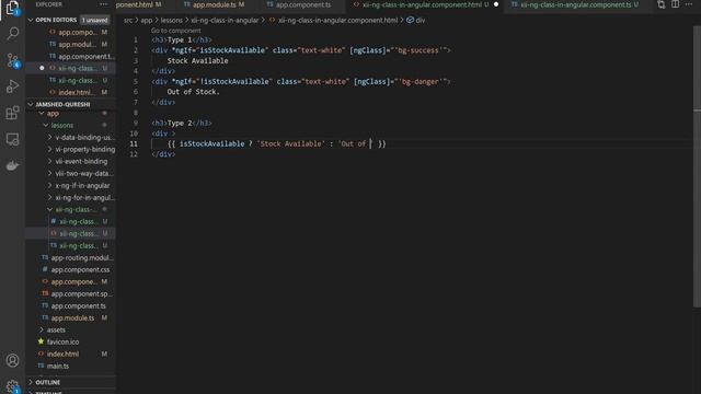12. ngClass In Angular смотреть онлайн