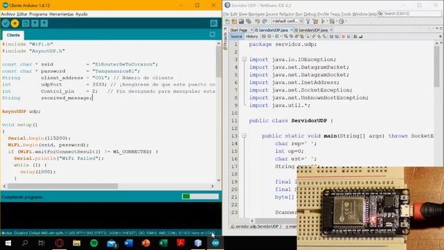 Servidor y cliente UDP con Java y ESP32 смотреть онлайн