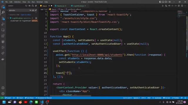 Implementasi Sistem Token Authentication Sanctum Di React JS | Tutorial REST API | Eps 5 Part 2 смотреть онлайн