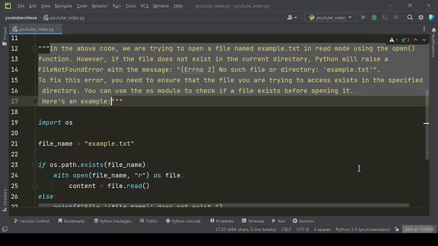 "Troubleshooting FileNotFoundError: Fixing Errno 2 No Such File or Directory | Python" смотреть онлайн