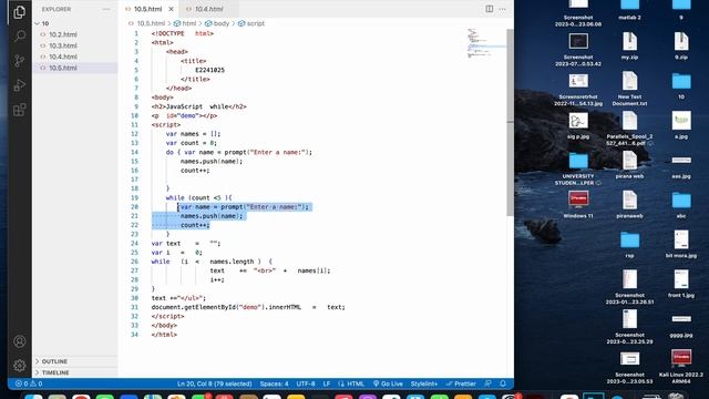 BIT | web development | javascript | Activity 10.5 | in tamil смотреть онлайн