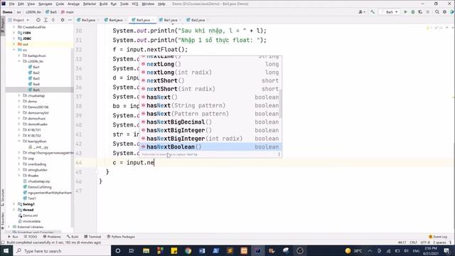 Java-C2009I: Bài 4. Nhập liệu với Scanner và System.in.read() смотреть онлайн
