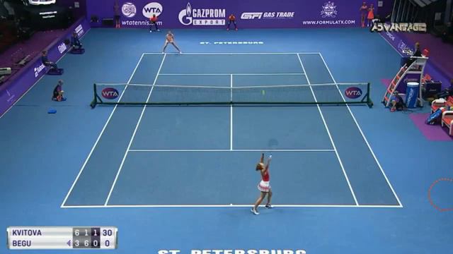 Irina Camelia Begu VS Petra Kvitova | St. Petesburg highlights 2018 | смотреть онлайн