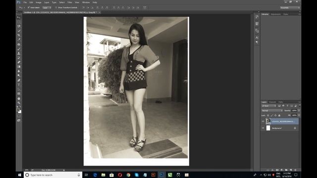 How To Change Mode Grayscale To RGB Color In Photoshop CC 2015 смотреть онлайн