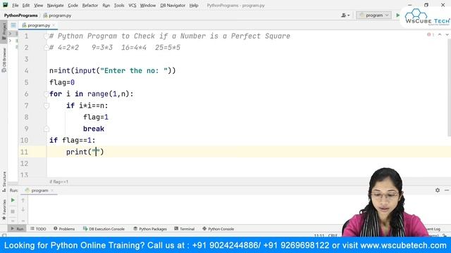Python Program to Check if a Number is a Perfect Square - Hindi #23 смотреть онлайн