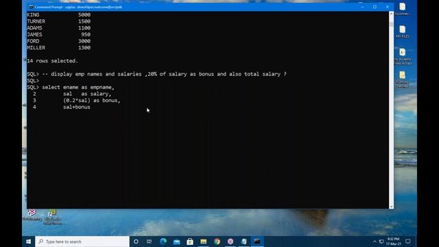 ORACLE 19c tutorials || Demo - 8 || by Mr. Dinesh On 17-03-2021 @9PM IST смотреть онлайн