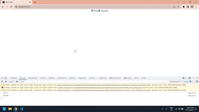 Get Checkbox Value in React js || Console the value in React js смотреть онлайн