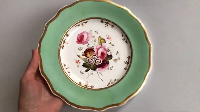 РАСПРОДАЖА! Антикварная английская тарелка середины 19го века