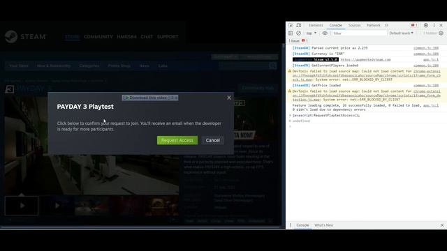 Payday 3 Open Beta - Request Access FIX on Steam смотреть онлайн