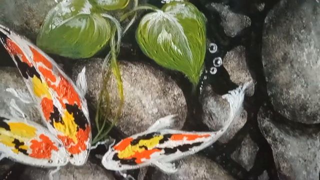 Рисуем Японские рыбы Кои. #Кои смотреть онлайн