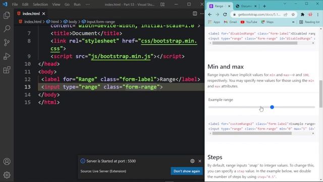 50. Bootstrap 5 Range Bangla Tutorial смотреть онлайн