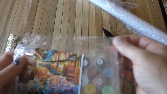 Посылка с Aliexpress.Раскраска по номерам. смотреть онлайн