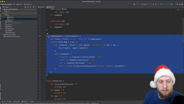 Advent of Code 2021 - Day #2 (Kotlin) - Submarine piloting смотреть онлайн