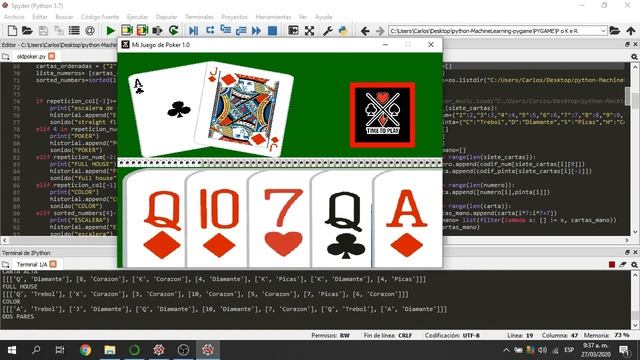 Pygame, Python, Poker, tutorial смотреть онлайн