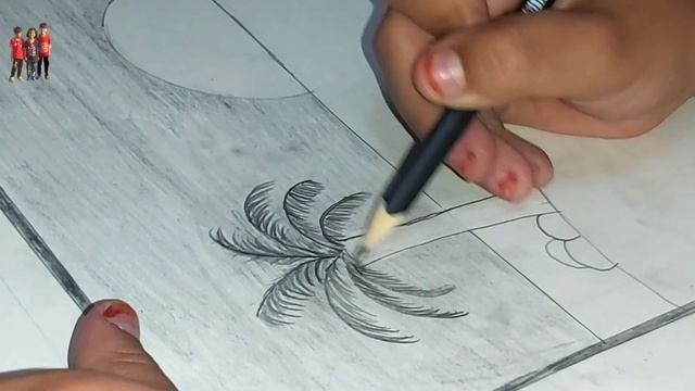 An easy way to create a natural scene from a pencil sketch | پنسل سے ڈرائنگ کیسے کرتے ہیں смотреть онлайн