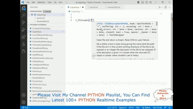 #135) Python beginners Tutorial | Read Contents of One File into write Another File смотреть онлайн