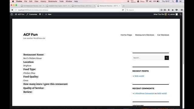 WordPress Advanced Custom Fields #8 Restaurant Reviews Project Part 3 смотреть онлайн