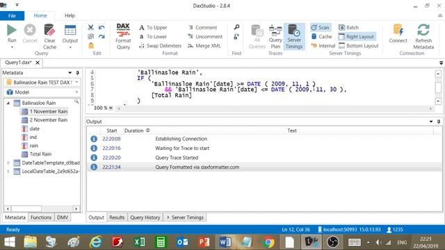 Intro to DAX Studio using Ballinasloe Rain! смотреть онлайн
