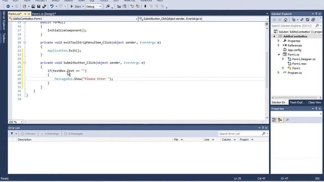 C# - How to add text to a combobox смотреть онлайн