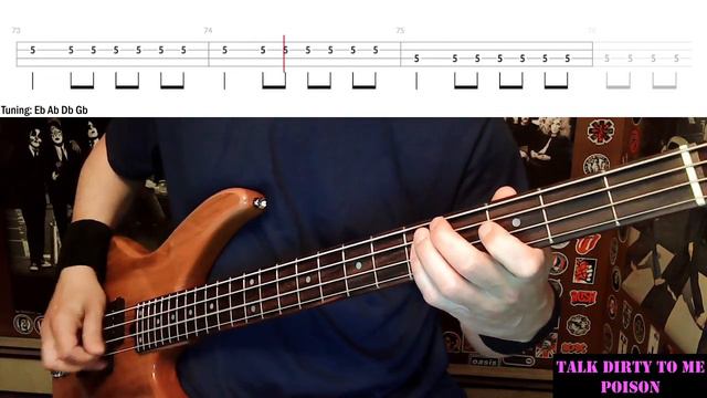 Talk Dirty To Me by Poison - Bass Cover with Tabs Play-Along смотреть онлайн