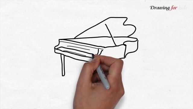 How to draw a Piano step by step for kids смотреть онлайн