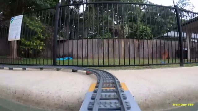 Lego Garden Train Set Ride, that's 120m / 393feet long смотреть онлайн