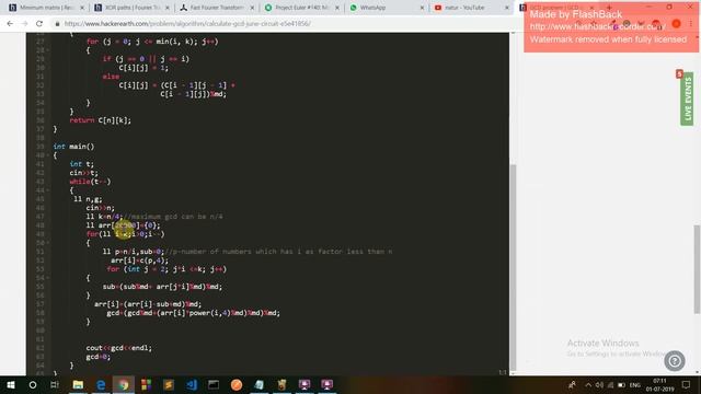 gcd problem hackerearth junecircuit смотреть онлайн