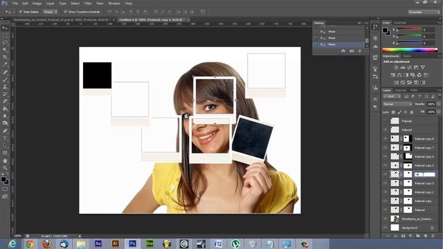 Photoshop Tutorial For Beginers- Polaroid Frames Effect смотреть онлайн