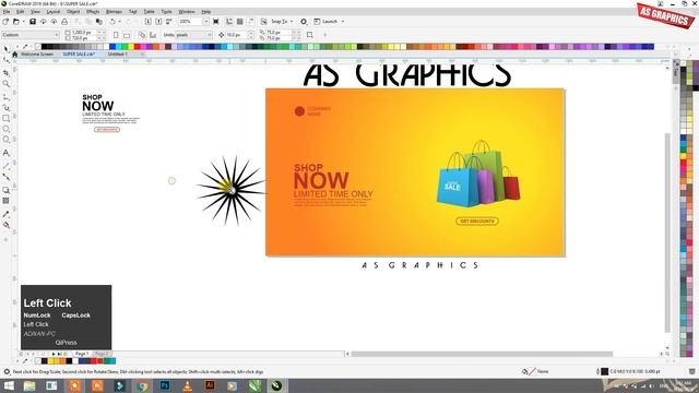 Super Sale Web Banner Design | in Coreldraw 2020 Tutorial смотреть онлайн