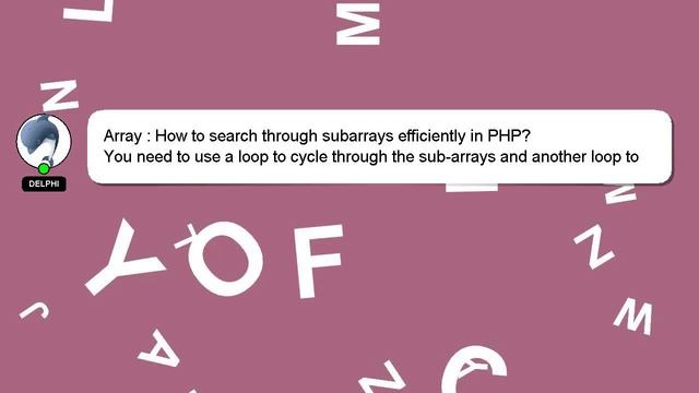 Array : How to search through subarrays efficiently in PHP? смотреть онлайн