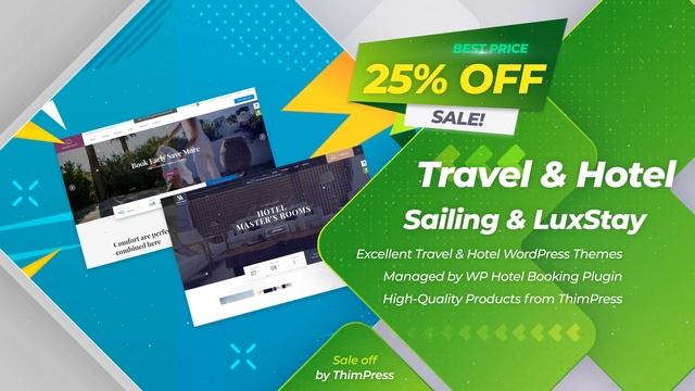 25% Off - Sailing & LuxStay - Hotel & Travel WordPress Themes смотреть онлайн