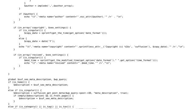 Wordpress: How do I begin debugging where the description meta tag is set for my categories? смотреть онлайн
