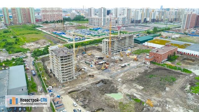 ЖК «Две столицы» от застройщика «ИнтерГрупп» (аэросъемка: июль 2017 г.) смотреть онлайн