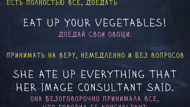 Фразовые глаголы Eat In, Eat Out, Eat Up, Eat Away. 