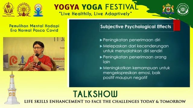 Yogya Yoga Festival - Talkshow: Life Skills Enhancement To Face The Challenges Today & Tomorrow