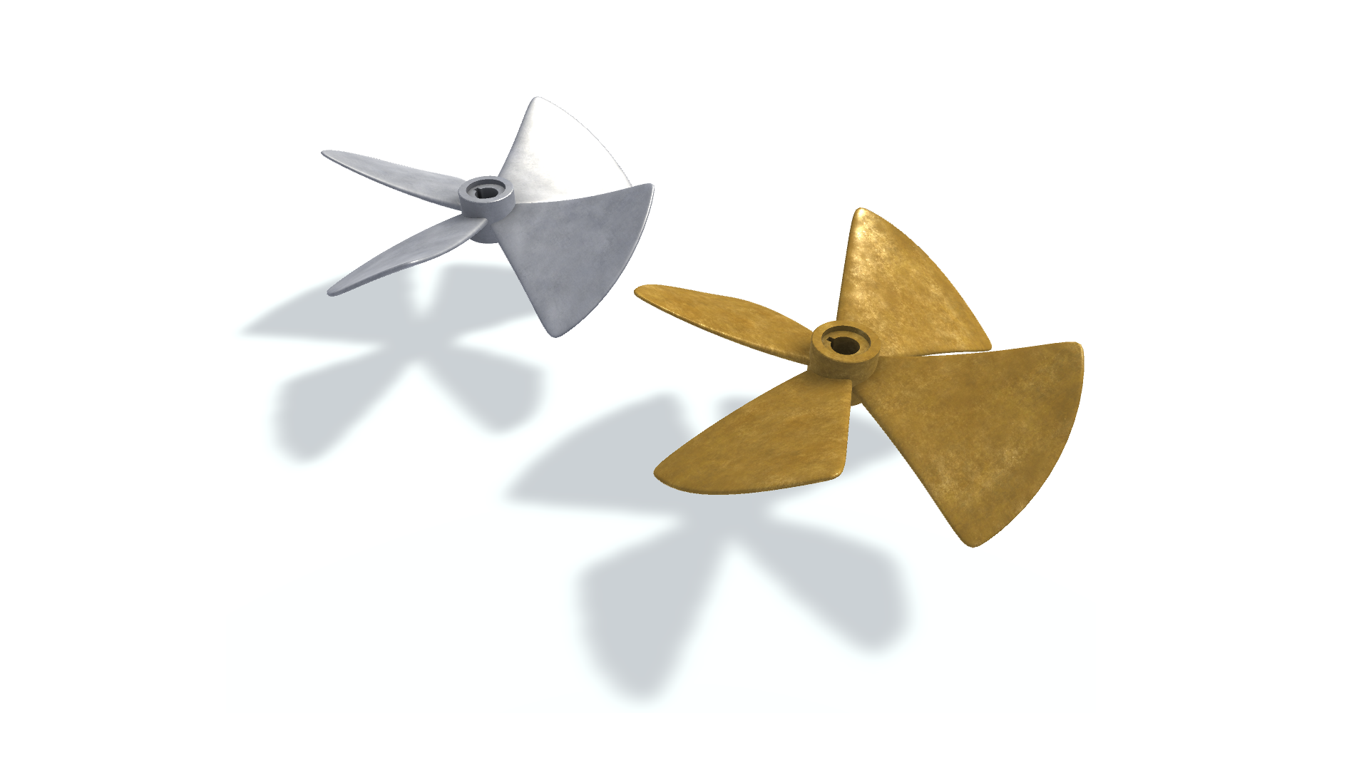 3D model.  Ship screw C 4. Гребной винт.