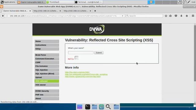 [medium] DVWA Reflected XSS - bypassing filters смотреть онлайн